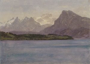Pasmo wybrzeża Alaski autorstwa Albert Bierstadt