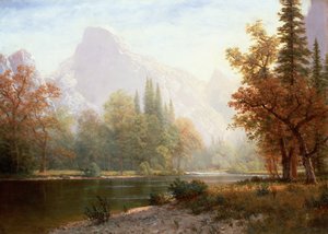 Półkopuła, Yosemite autorstwa Albert Bierstadt