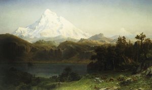 Mount Hood w Oregonie, autorstwa Albert Bierstadt