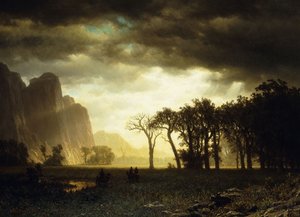 Przechodząca burza w Yosemite, 1865 autorstwa Albert Bierstadt