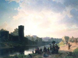 Ujście rzeki (ropa) autorstwa Albert Bierstadt