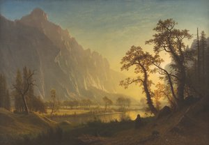 Wschód słońca w Dolinie Yosemite autorstwa Albert Bierstadt