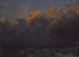 Wschód słońca w Sierras, ok. godz. 1872. autorstwa Albert Bierstadt