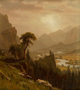 Zachód słońca na górze autorstwa Albert Bierstadt