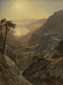 Widok na jezioro Donner autorstwa Albert Bierstadt