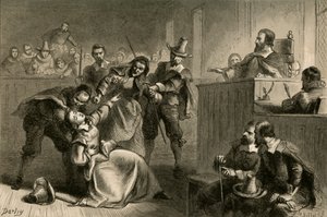 Żona Edmunda Cheesemana przed gubernatorem Berkeley, 1877. autorstwa Albert Bobbett