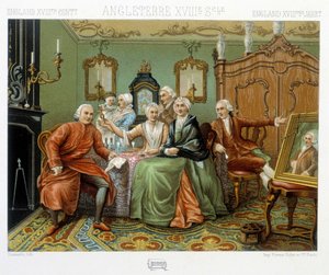 Angielska burżua w ich wnętrzu autorstwa Albert Charles August Racinet