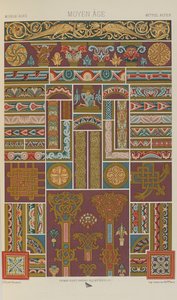 Średniowiecze, płyta 40 z Ornament polichromatyczny: Sto płyt w złocie, srebrze i kolorach, 1873 autorstwa Albert Charles August Racinet