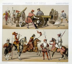 Wojownicy w XVI wieku – w „Strój historyczny” Racinet autorstwa Albert Charles August Racinet