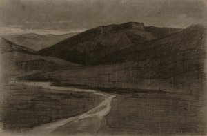 Krajobraz Algierii autorstwa Albert Charles Lebourg