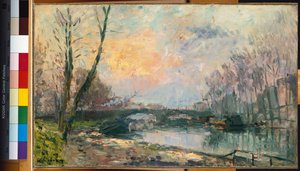Widok na Sekwanę, Paryż autorstwa Albert Charles Lebourg