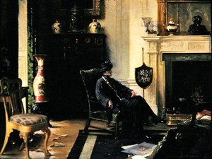 Dama we wnętrzu autorstwa Albert Chevallier Tayler