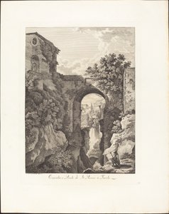 Wodospad i Ponte di San Rocco w Tivoli