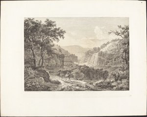 Cascatella di Tivoli, drugi widok autorstwa Albert Christoph Dies