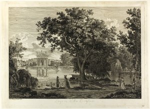 Jezioro w Villa Borghese autorstwa Albert Christoph Dies