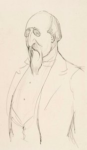 Karykatura Leo Mechelina autorstwa Albert Edelfelt