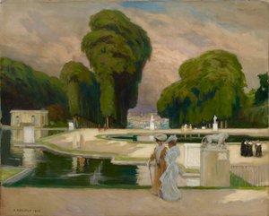 Z parku St. Cloud w Paryżu autorstwa Albert Edelfelt
