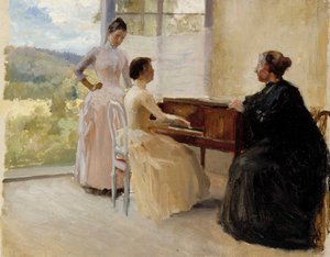 W salonie w Haikko, gabinet autorstwa Albert Edelfelt