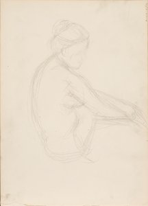Siedzenie nago autorstwa Albert Edelfelt