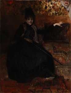 Lady in Black, Czarna Teresa autorstwa Albert Edelfelt