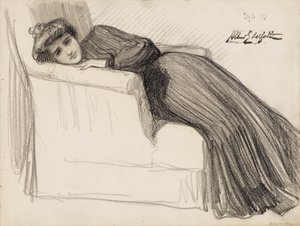 Odpoczywająca kobieta autorstwa Albert Edelfelt