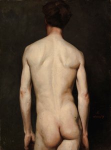 Model męski, studium akademickie autorstwa Albert Edelfelt