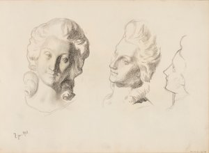 Maski, szkic / 1700 (rokoko), szkic