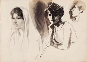 Postacie kobiece autorstwa Albert Edelfelt