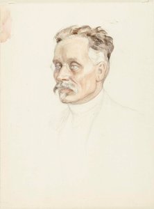 Studium portretowe profesora J. W. Runeberga, twarz autorstwa Albert Edelfelt