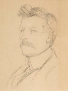 Portret Emila Wikströma, dyrektora autorstwa Albert Edelfelt