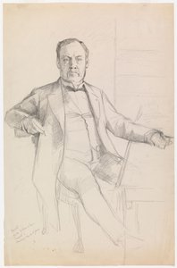 Portret Louisa Pasteura, szkic autorstwa Albert Edelfelt