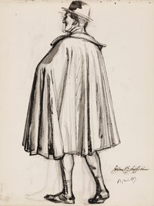 Mężczyzna w pelerynie autorstwa Albert Edelfelt
