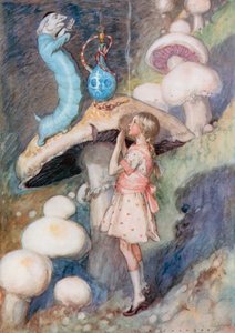 Ilustracja do Alicji w Krainie Czarów (litografia kolorowa)