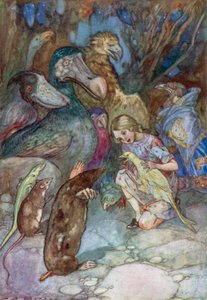 Ilustracja do Alicji w Krainie Czarów (litografia kolorowa) autorstwa Albert Edward Jackson