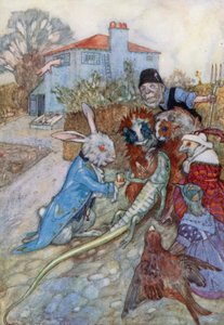 Ilustracja do Alicji w Krainie Czarów (litografia kolorowa) autorstwa Albert Edward Jackson