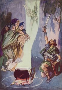 Szekspir: Makbet (litografia kolorowa) autorstwa Albert Edward Jackson