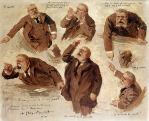 Różne wypowiedzi Jeana Jauresa, 1910 autorstwa Albert Eloy Vincent