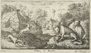 lisy Vulpes le Renard (tytuł na obiekcie) Różne gatunki zwierząt (tytuł serii) autorstwa Albert Flamen