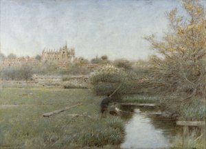 Arundel (akwarela, bodycolor, długopis i tusz na papierze) autorstwa Albert Goodwin