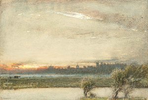 Zamek Arundel, Sussex (akwarela) autorstwa Albert Goodwin