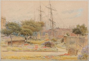 Bristol (akwarela z piórem i tuszem na barwionym papierze) autorstwa Albert Goodwin