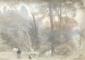 Zamek Corfe autorstwa Albert Goodwin