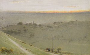Glastonbury, 1924-25 autorstwa Albert Goodwin
