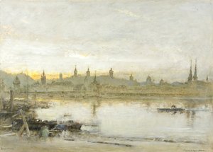 Lucerna (olej, długopis i tusz na papierze) autorstwa Albert Goodwin