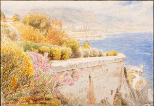 Monako (akwarela) autorstwa Albert Goodwin