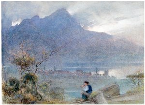 Stansstad i Pilatus, Szwajcaria, 1865-1932. autorstwa Albert Goodwin