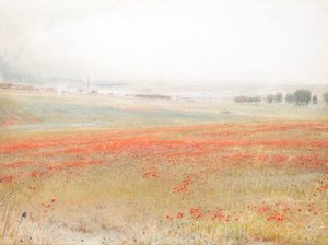 Kłosy. Maki w kukurydzy. Salisbury autorstwa Albert Goodwin