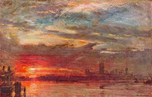 Zachód słońca w Westminsterze, 1900