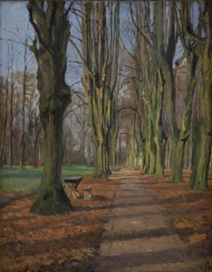 Aleja w Søndermarken. Frederiksberg autorstwa Albert Gottschalk