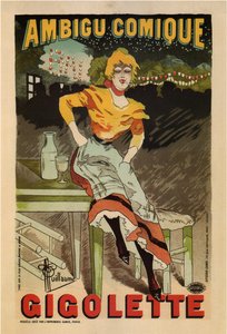 Komiks niejednoznaczny, Gigolette, 1896 autorstwa Albert Guillaume